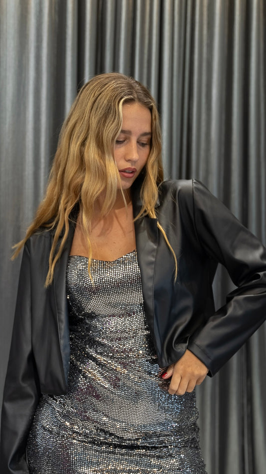 BLAZER CROP ECO CUERO